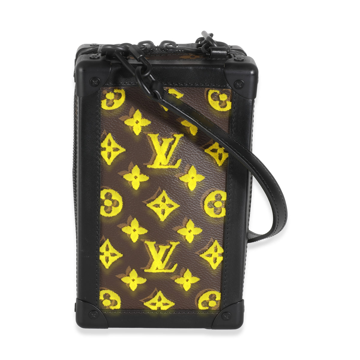 Jaune Monogram Tuffetage Canvas Vertical Soft Trunk