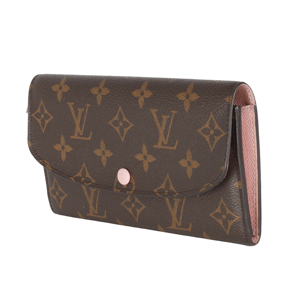 Rose Ballerine Monogram Canvas Emilie Wallet