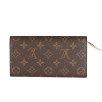 Rose Ballerine Monogram Canvas Emilie Wallet