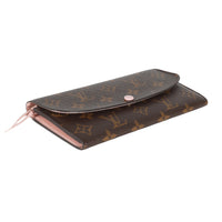 Rose Ballerine Monogram Canvas Emilie Wallet