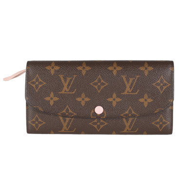 Rose Ballerine Monogram Canvas Emilie Wallet