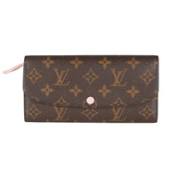 Rose Ballerine Monogram Canvas Emilie Wallet