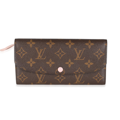 Rose Ballerine Monogram Canvas Emilie Wallet