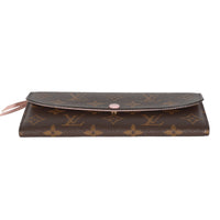 Rose Ballerine Monogram Canvas Emilie Wallet