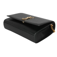 Black Grain De Poudre Medium Kate Chain Bag