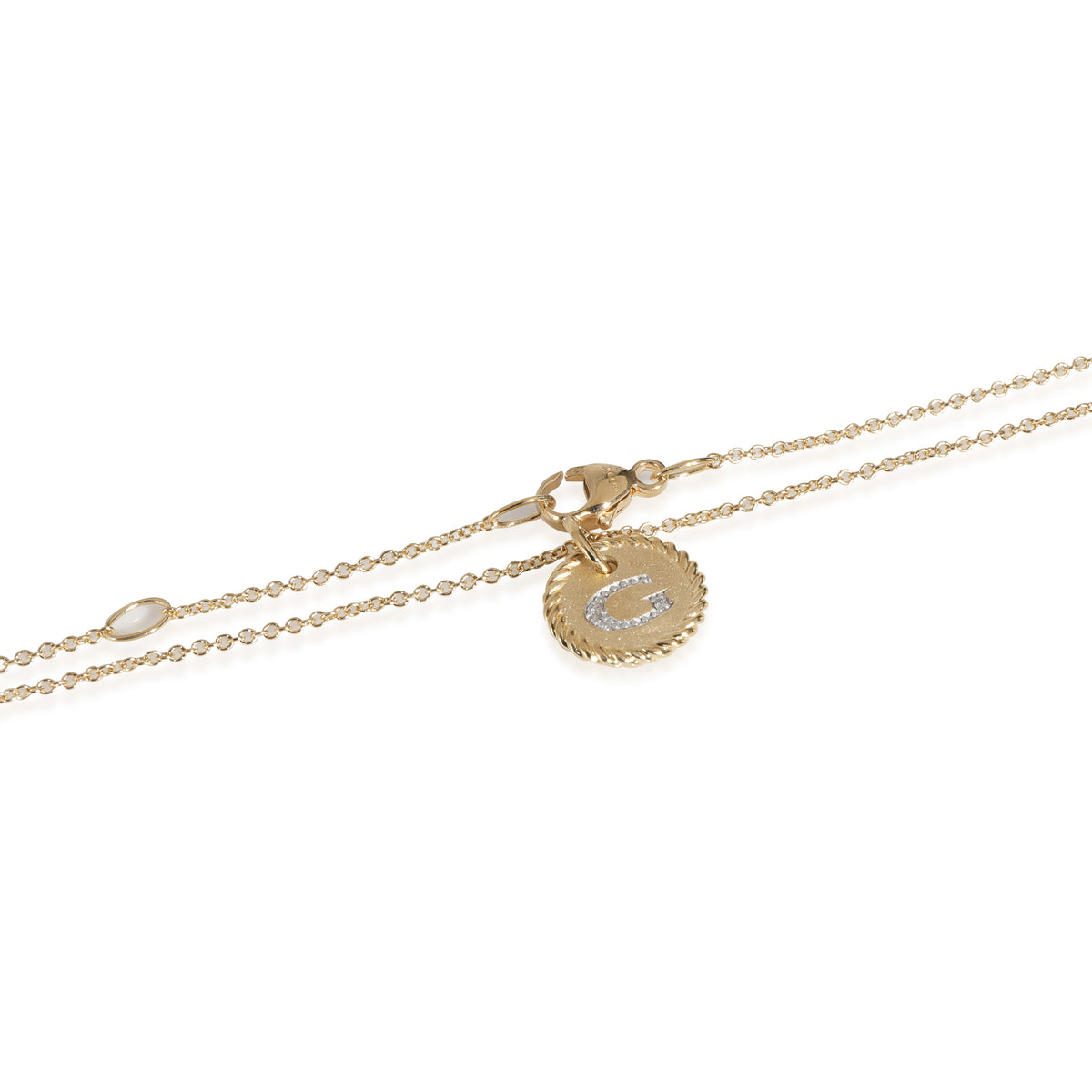 Cable Collectible Pendant in 18k Yellow Gold 0.01 CTW