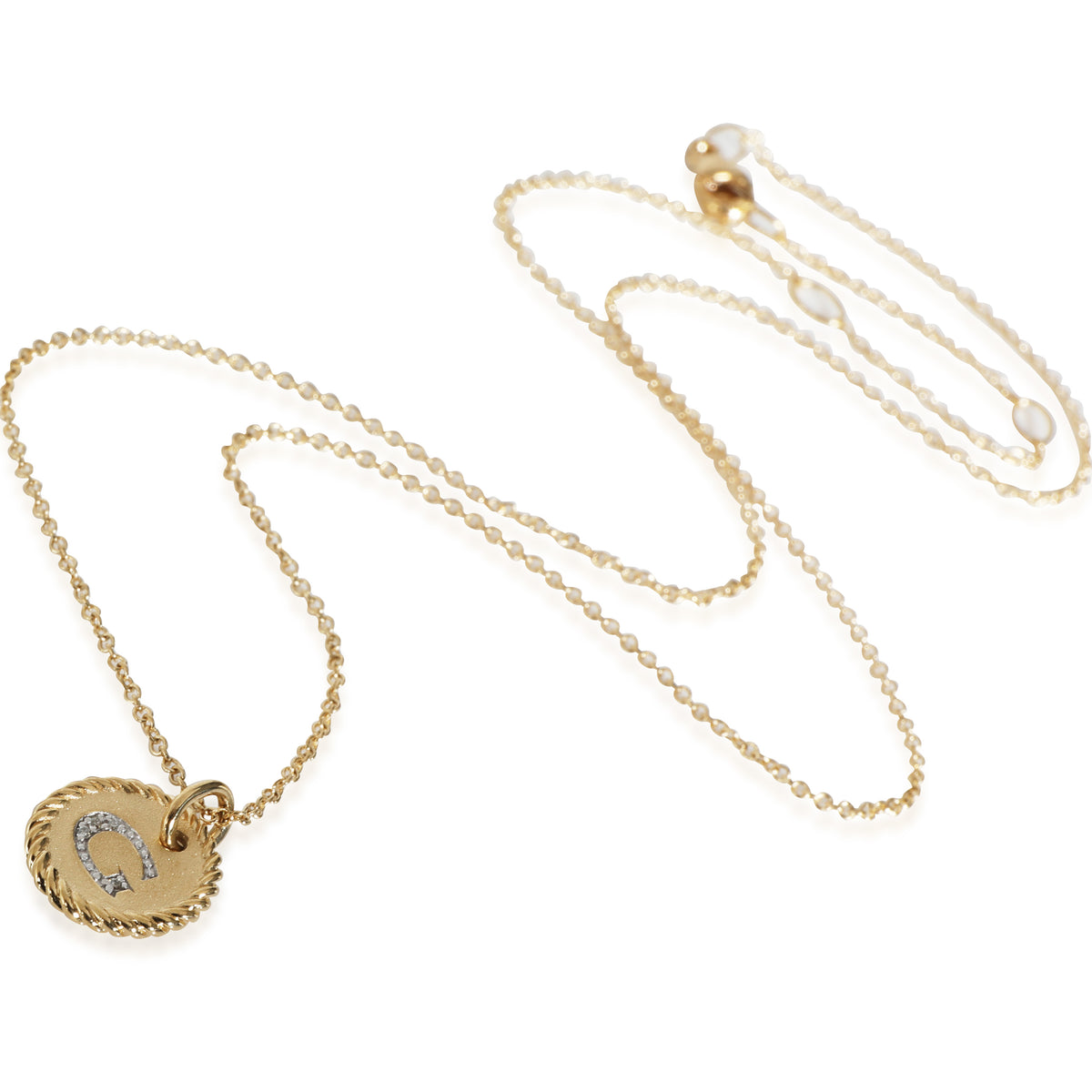 Cable Collectible Pendant in 18k Yellow Gold 0.01 CTW