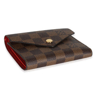 Fuchsia Damier Ebene Canvas Victorine Wallet