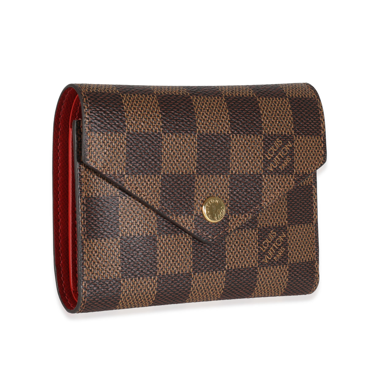 Fuchsia Damier Ebene Canvas Victorine Wallet