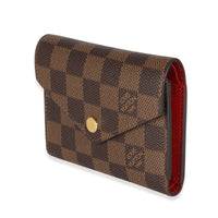 Fuchsia Damier Ebene Canvas Victorine Wallet