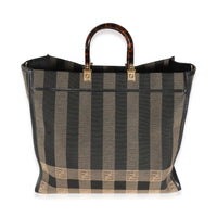 Tobacco Jacquard Canvas Large Pequin Sunshine Shopper