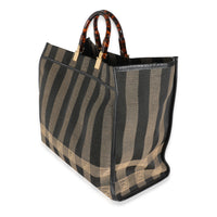 Tobacco Jacquard Canvas Large Pequin Sunshine Shopper