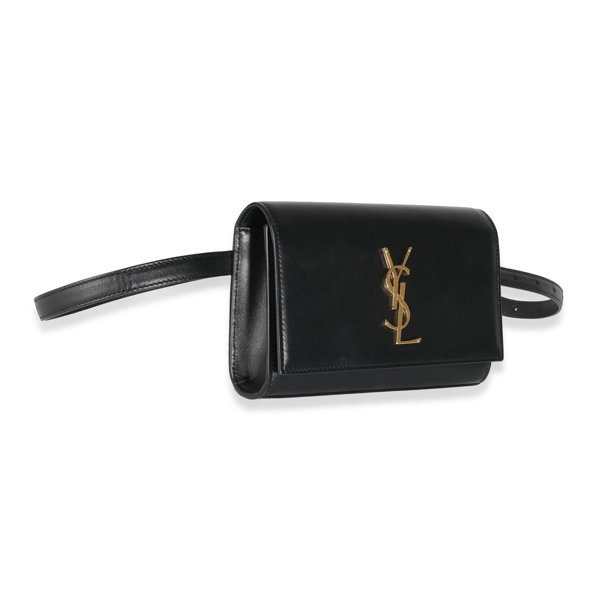 Black Smooth Calfskin Kate Belt Bag