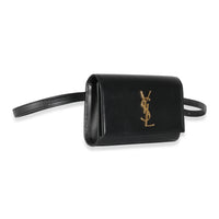 Black Smooth Calfskin Kate Belt Bag