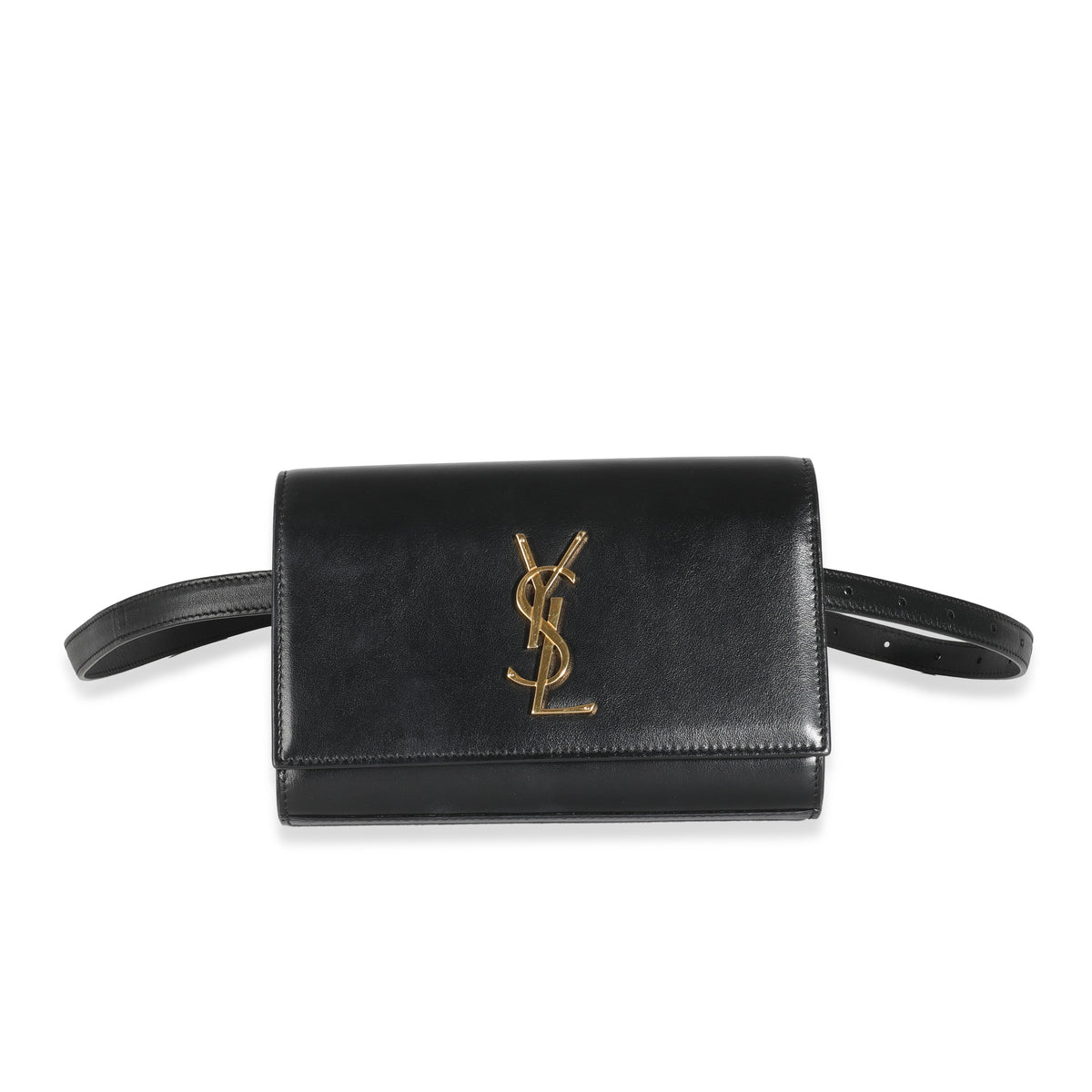 Black Smooth Calfskin Kate Belt Bag