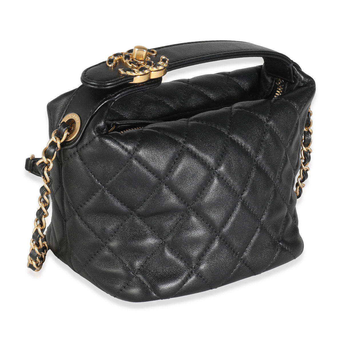 Black Quilted Calfskin Perfect Meeting Hobo