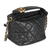 Black Quilted Calfskin Perfect Meeting Hobo