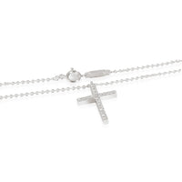 Diamond Cross Pendant in 18k White Gold 0.15 CTW