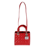 Red Patent Cannage Medium Lady Dior