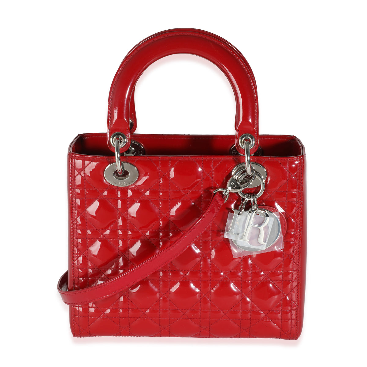 Red Patent Cannage Medium Lady Dior