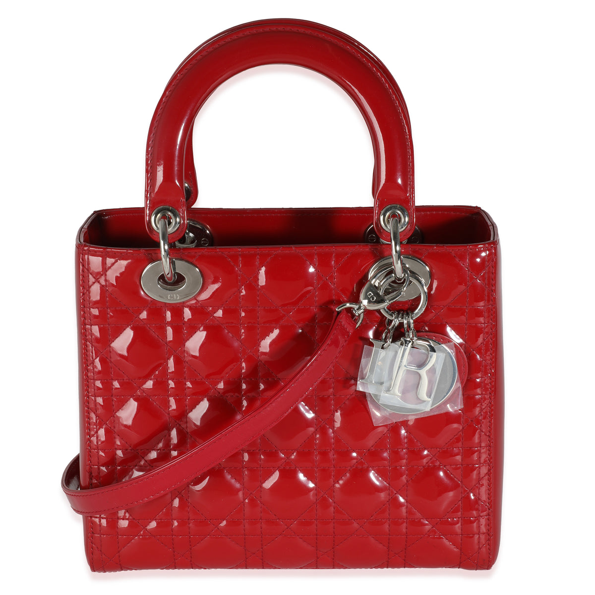 Red Patent Cannage Medium Lady Dior