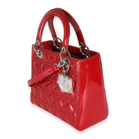 Red Patent Cannage Medium Lady Dior