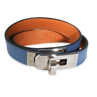 Hermes Kelly Double Tour Bracelet In Navy