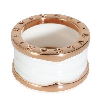 B.zero1 Ring in 18k Rose Gold & White Ceramic