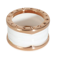 B.zero1 Ring in 18k Rose Gold & White Ceramic
