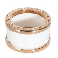 B.zero1 Ring in 18k Rose Gold & White Ceramic