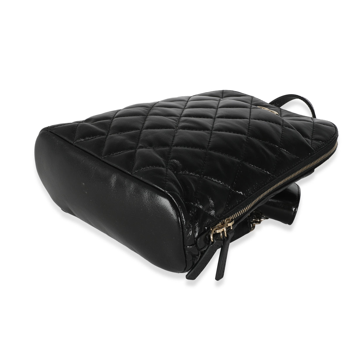 Black Quilted Shiny Calfskin My Pocket Backpack