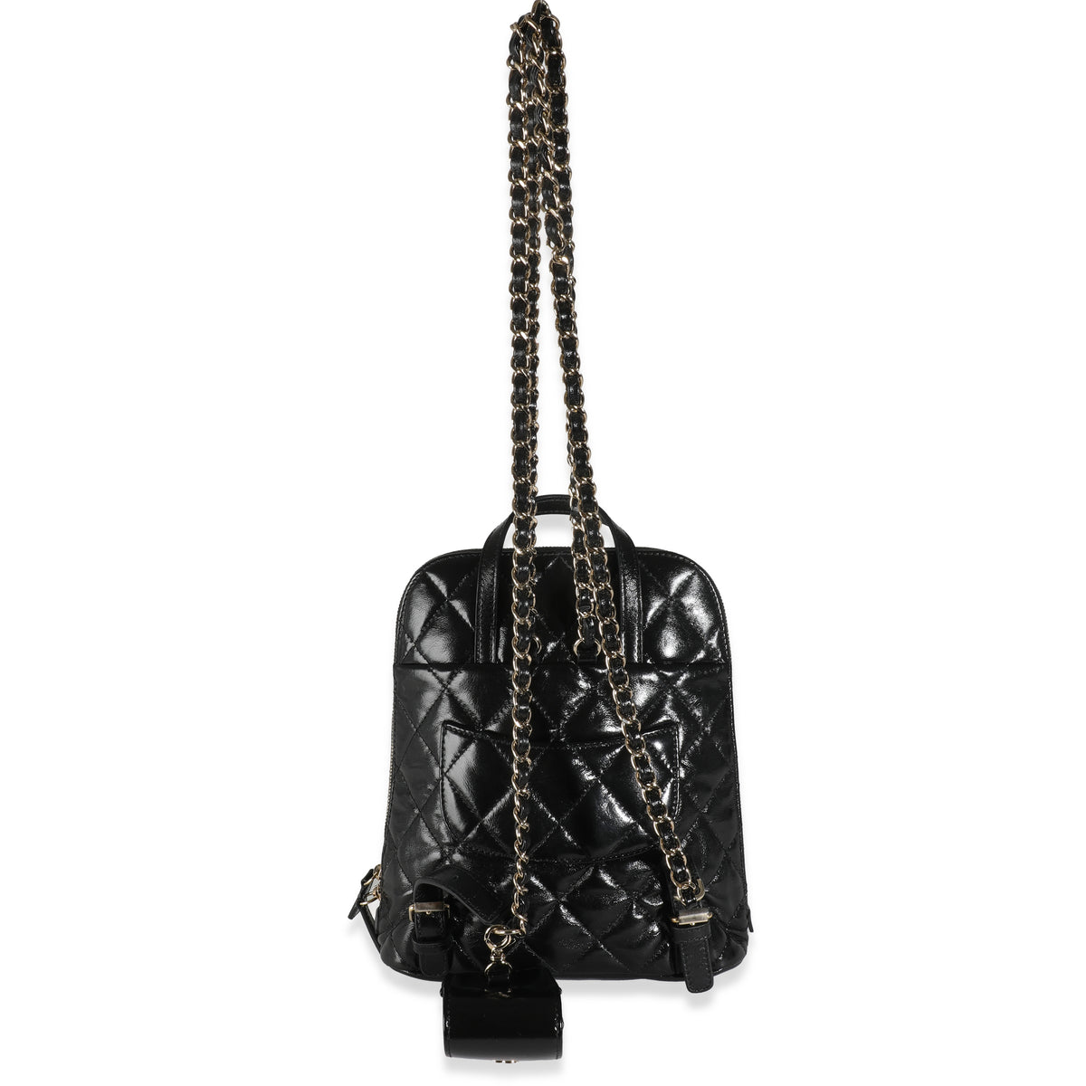 Black Quilted Shiny Calfskin My Pocket Backpack