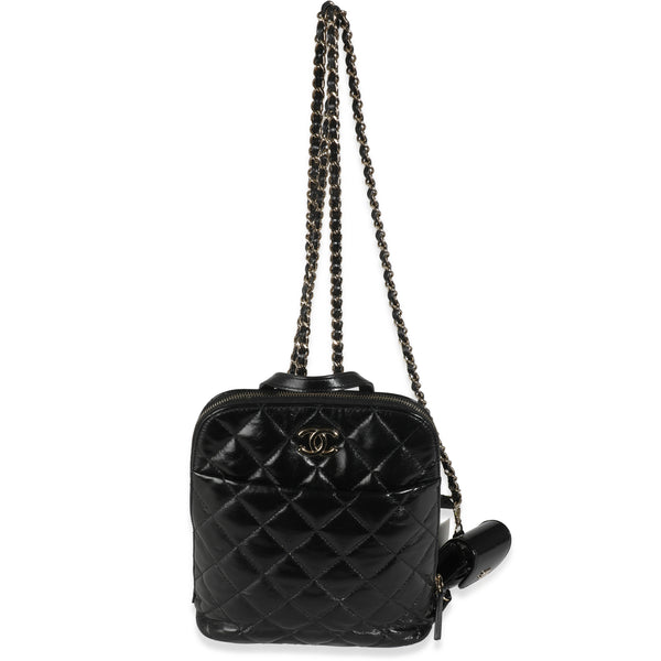 Black Quilted Shiny Calfskin My Pocket Backpack