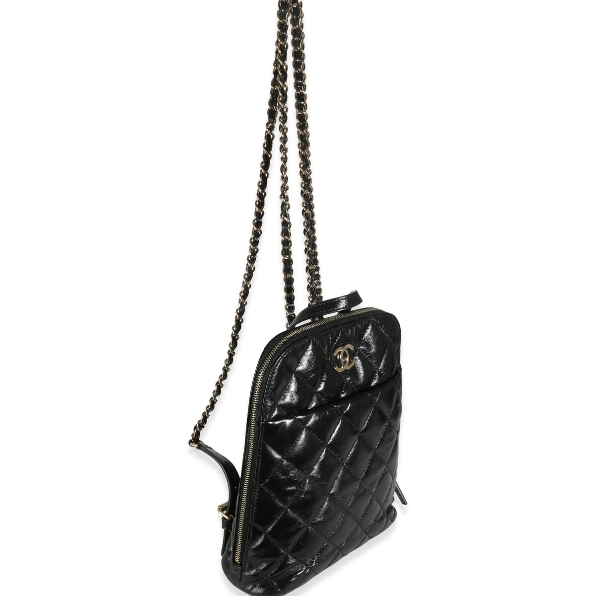 Black Quilted Shiny Calfskin My Pocket Backpack