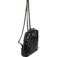 Black Quilted Shiny Calfskin My Pocket Backpack