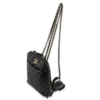 Black Quilted Shiny Calfskin My Pocket Backpack