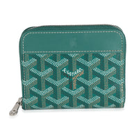 Green Goyardine Canvas Matignon PM Wallet