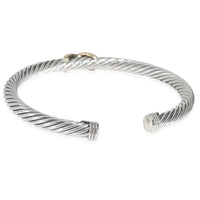 Cable X Bracelet in 14k Yellow Gold/Sterling Silver