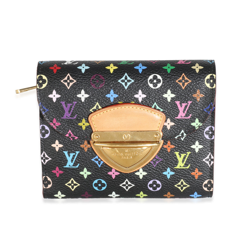 Black Monogram Multicolore Canvas Joey Wallet