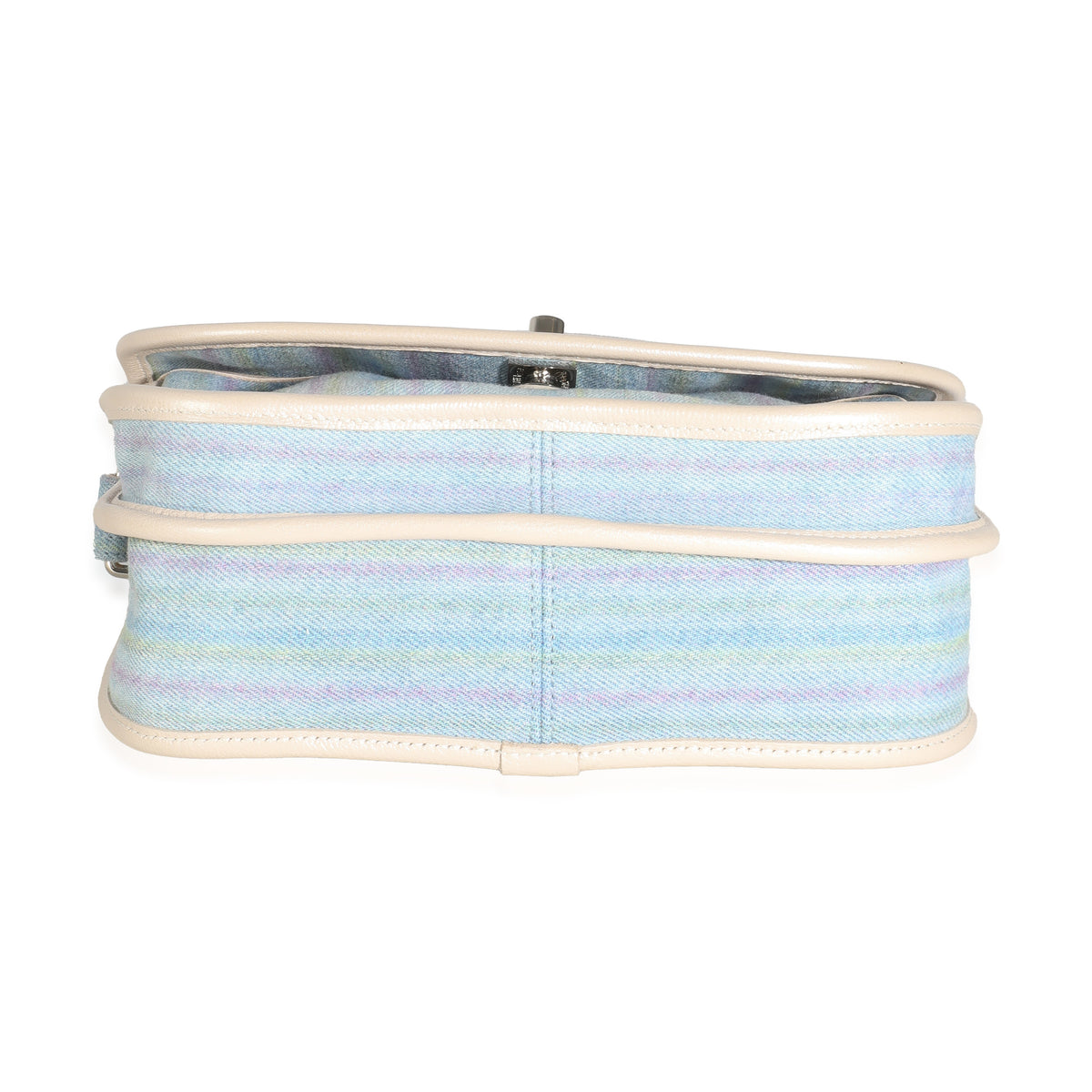 Light Blue Striped Denim Small Jungle Stroll Messenger