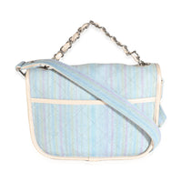 Light Blue Striped Denim Small Jungle Stroll Messenger
