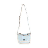 Light Blue Striped Denim Small Jungle Stroll Messenger