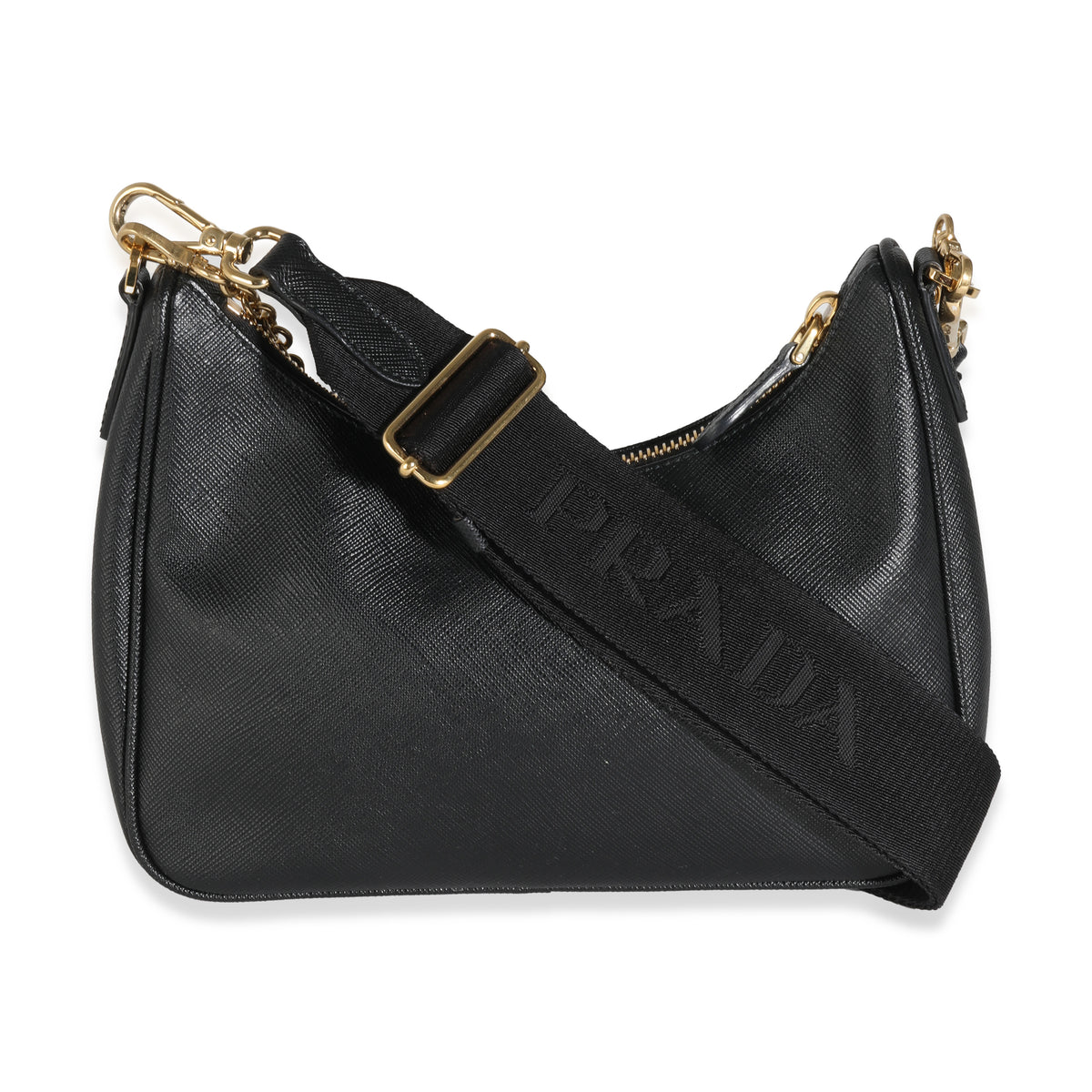 Black Saffiano Re-Edition 2005 Bag