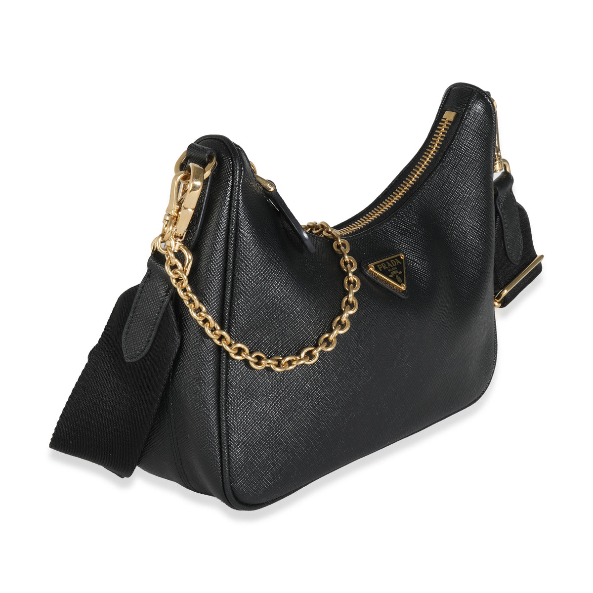 Black Saffiano Re-Edition 2005 Bag