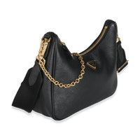 Black Saffiano Re-Edition 2005 Bag