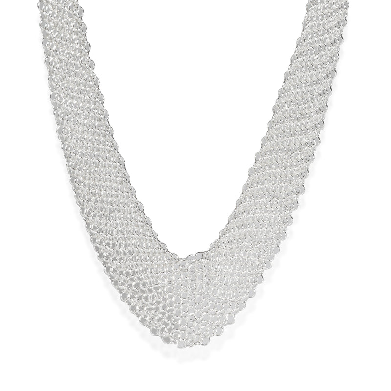 Elsa Peretti Mesh Bib Necklace in Sterling Silver