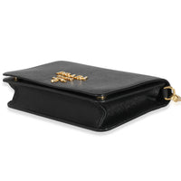 Black Saffiano Chain Wallet