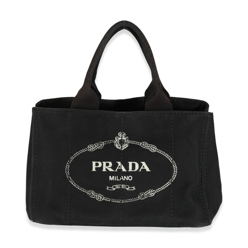 Black Canvas Logo Medium Canapa Tote