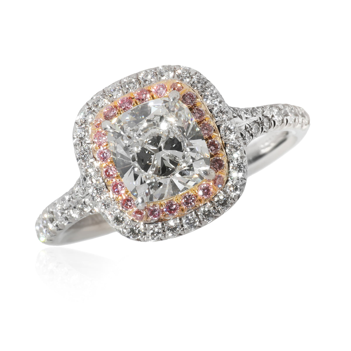 Soleste Engagement Ring in 18k Pink Gold/Platinum H VS1 1.52 CTW