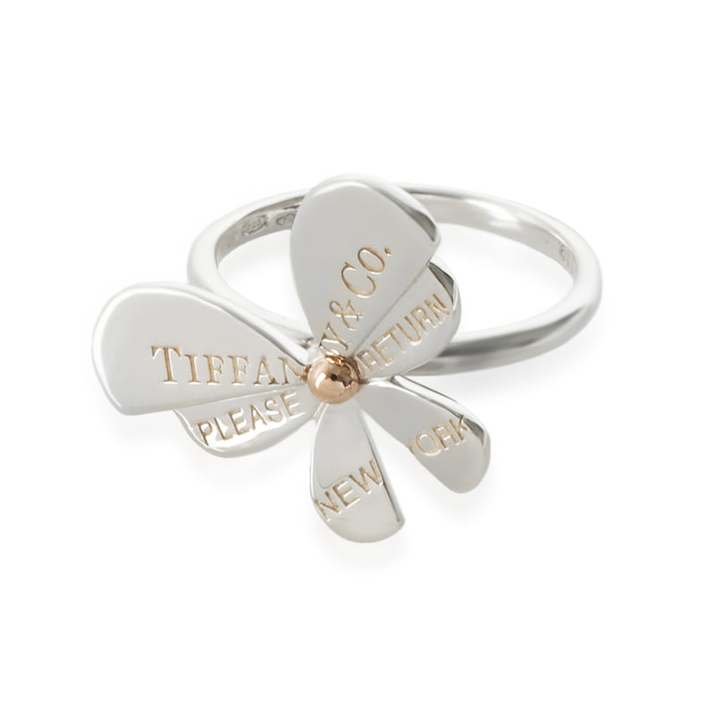 Return To Tiffany Love Bug Ring in 18k Pink Gold/Sterling Silver